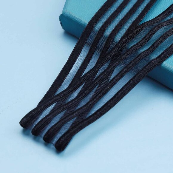 Retro Boho Black Lace Collar Necklace - Minimalist 90s Choker for All Occasions - Picture 3 of 7